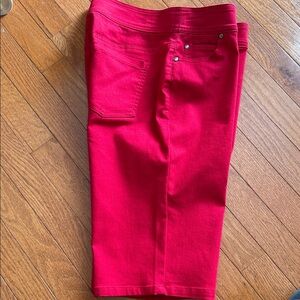 Kim Rogers Red Jean Shorts for women